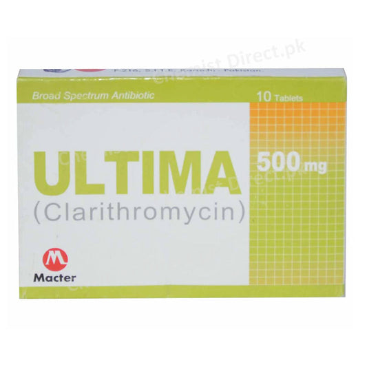 Ultima 500mg Tablet Macter International Pvt  Ltd Macrolide Anti Bacterial Clarithromycin