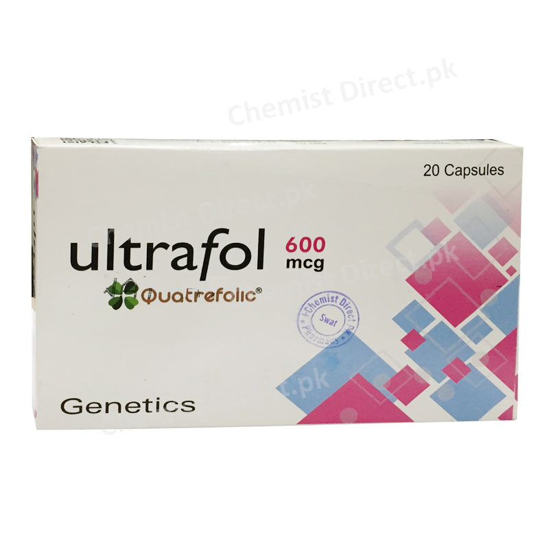 Ultrafol 600mcg Tablet Quatrefolic Anti-Anemic Genetics Pharmaceuticals 