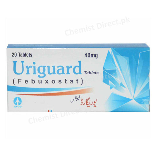 Uriguard 40mg Tablet Febuxostat Anti-Gout Atco Laboratories