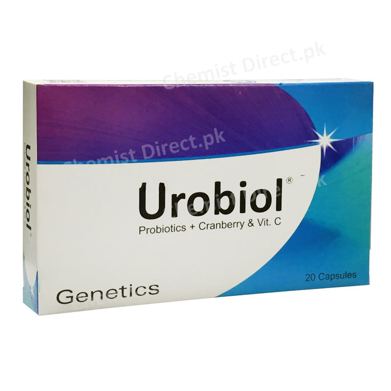 Urobiol Capsule Genetics Pharmaceutical Probiotics + Cranberry & Vit. C