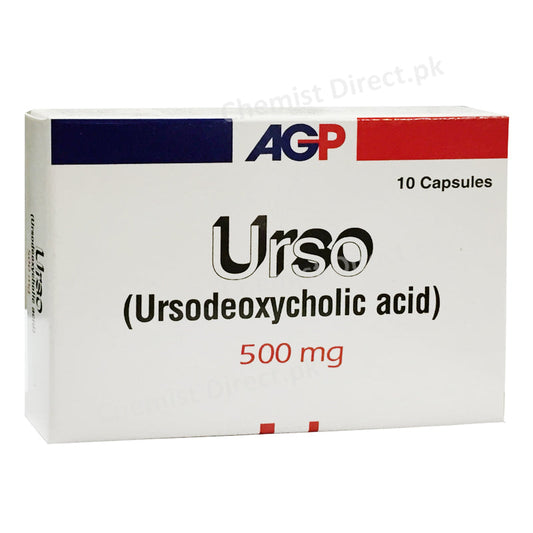 Urso 500mg Capsule Ursodeoxycholic Acid Bile Stone Therapy AGP Pharma