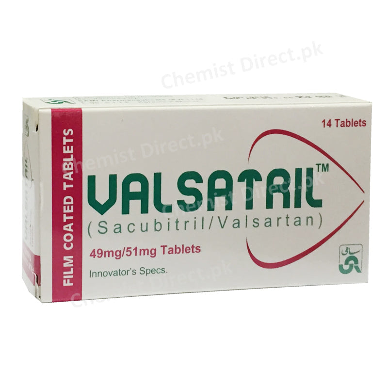 Valsatril 49mg/51mg Tablet Sacubitril/valsatran Sami Pharma