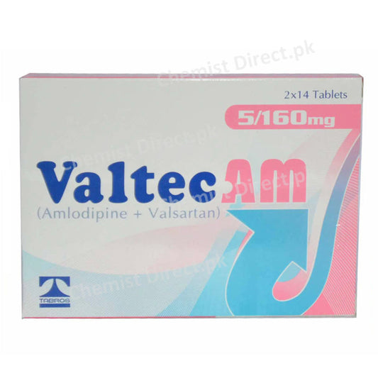 Valtec Am 5/160mg Tablet Amlodipine + Valsartan Anti-Hypertensive Tabros Pharma