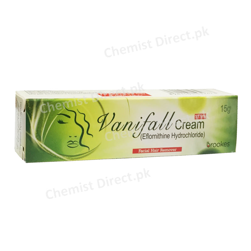 Vanifall Cream 15gm Elfornithine Hydrochloride Brookes Pharma