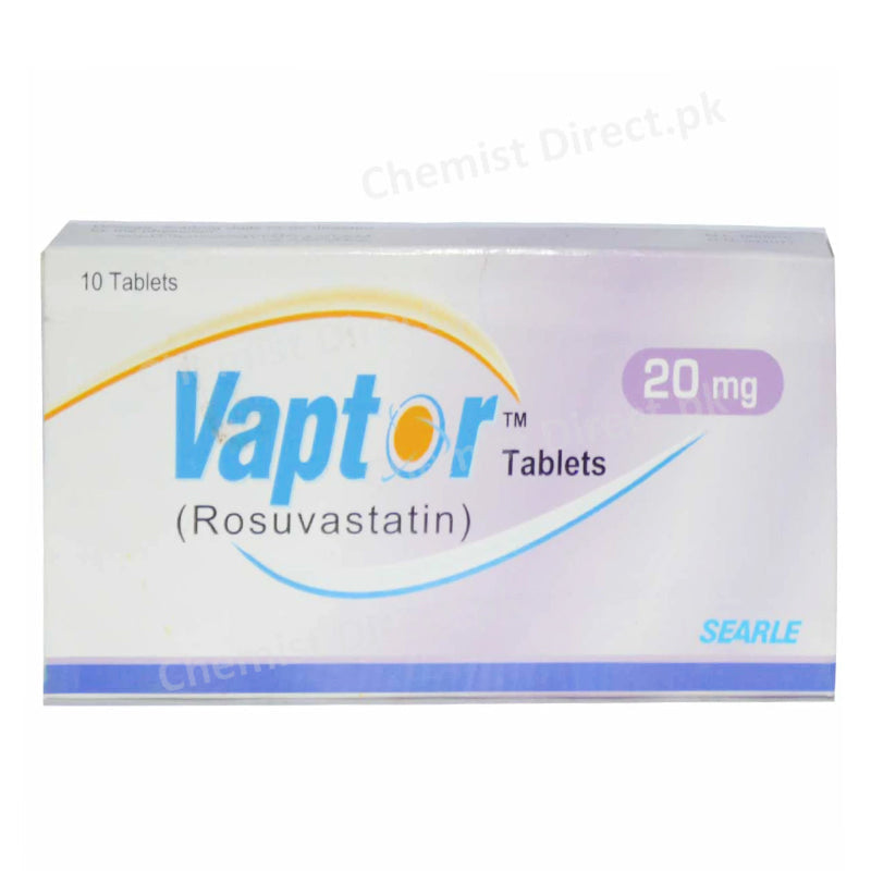 Vaptor 20mg Tablet Rosuvastatin Statins Searle Pakistan