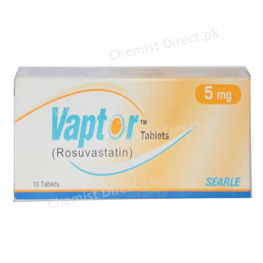 Vaptor 5mg Tablet Rosuvastatin Statins Searle Pakistan