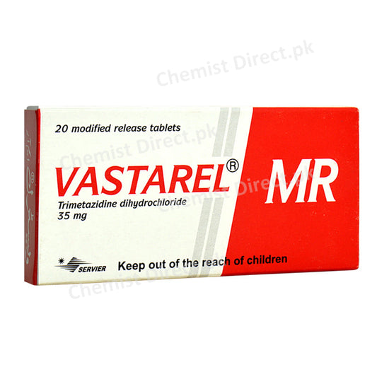 Vastarel MR Tablet Trimetazidine dihydrochloride 35 Cardiac Therapy Servier Research Pharma