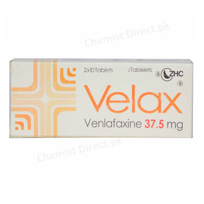 Velax 37.5mg  Tablet Zaka Healthcare Anti Depressant Venlafaxine