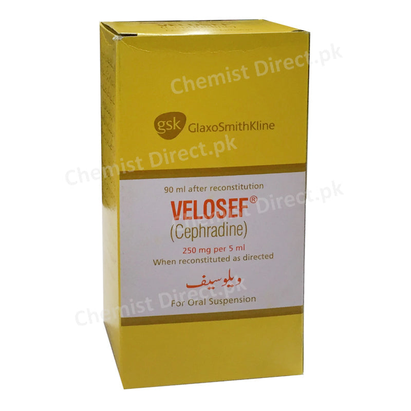 Velosef 250mg 90ml Syrup Glaxosmithkline Cephalosporin Antibiotic Cephradine