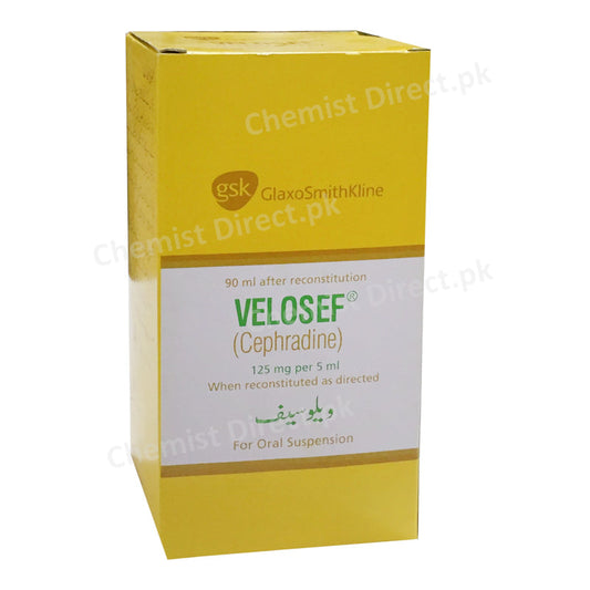 Velosef Syp 125mg 90ml Glaxosmithkline Cephalosporin Antibiotic Cephradine