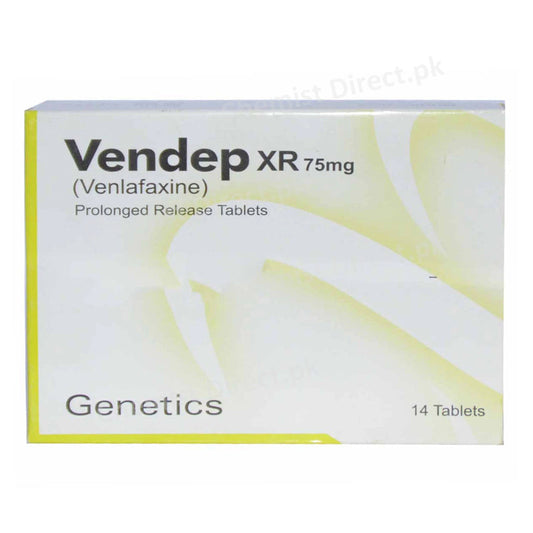 Vendep XR 75mg Tablet Genetics Pharmaceuticals Anti Derpessant Venlafaxine HCl