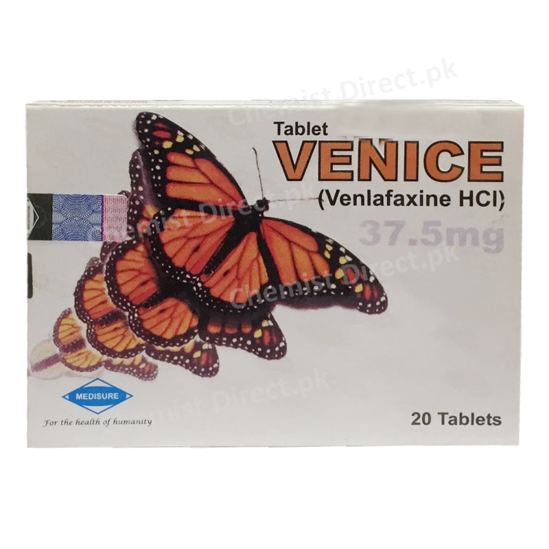     Venice 37.5mg Tablet Medisure Pharmaceuticals Anti Derpessant Venlafaxine