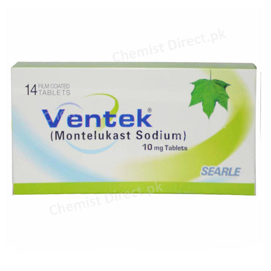 Ventek 10mg Tablet  Searle Pakistan Anti Leukotriene Montelukast Sodium