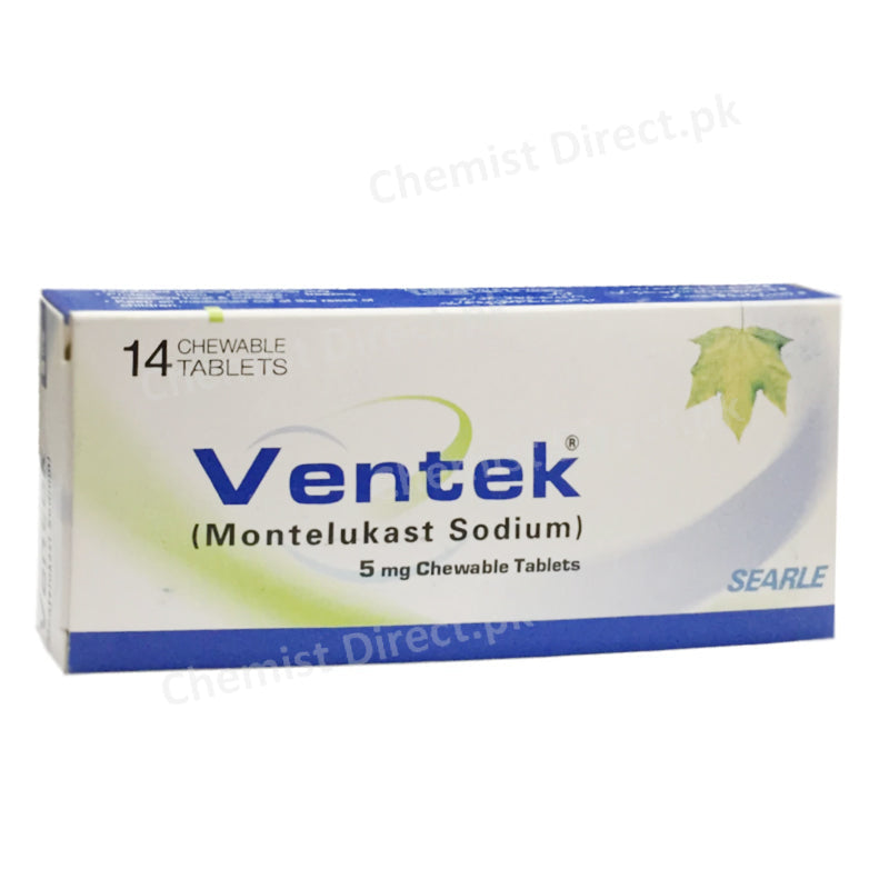 Ventek 5mg Tablet  Searle Pakistan Anti Leukotriene Montelukast Sodium