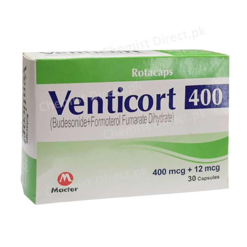 Venticort 400mcg Capsule Budesonide+Formoterol Fumarate Dihydrate Macter International