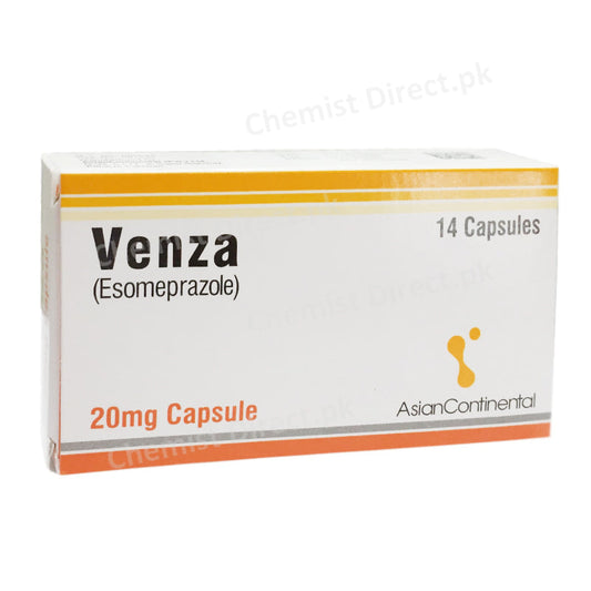 Venza 20mg Capsule Esomeprazole Asian Continental Pharma