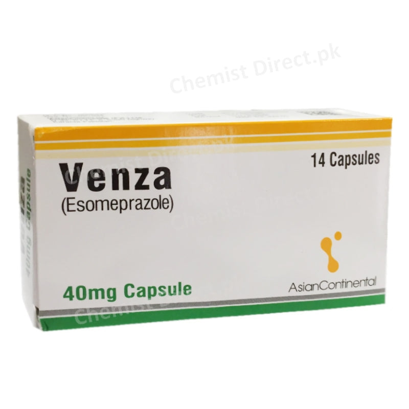 Venza 40mg Capsule Esomeprazole Asian Continental Pharma