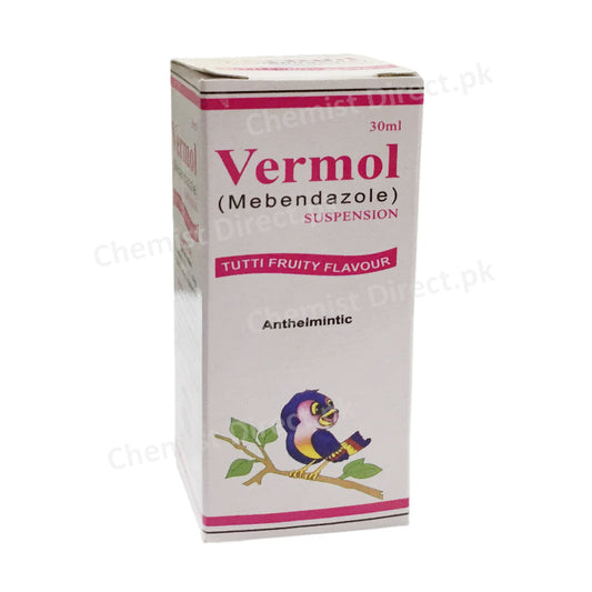 Vermol 30ml Syrup Mebendazole Anthelmintics Woodward Pakistan