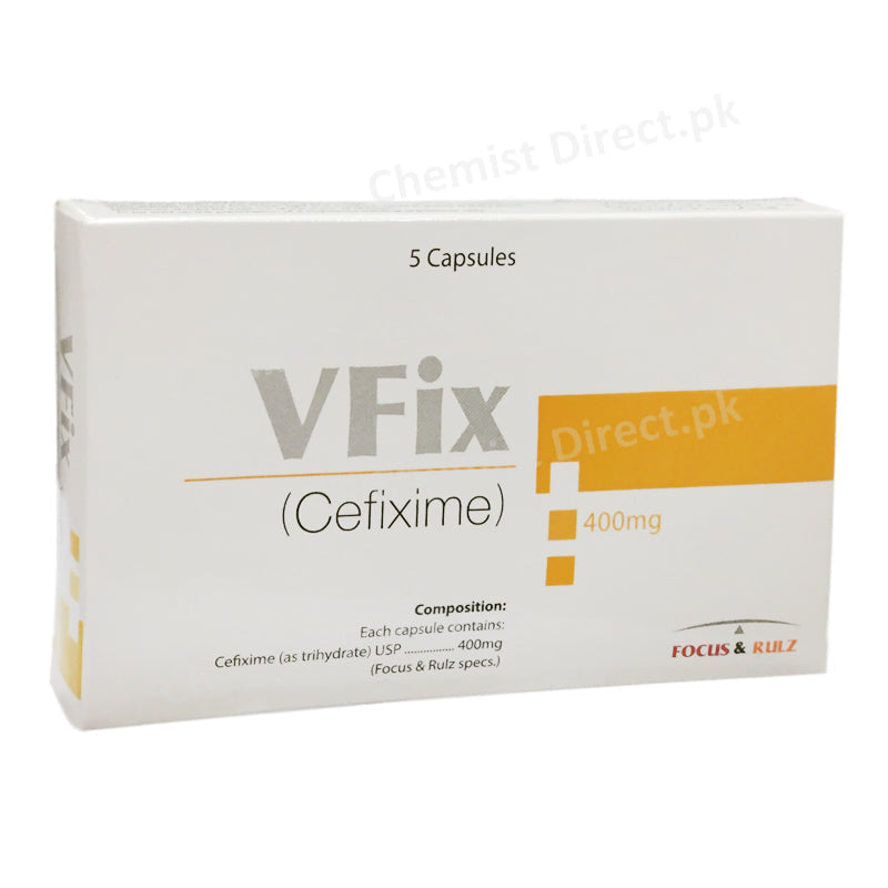 Vfix 400mg Capsule Cefixime Focus & Rulz Pharma