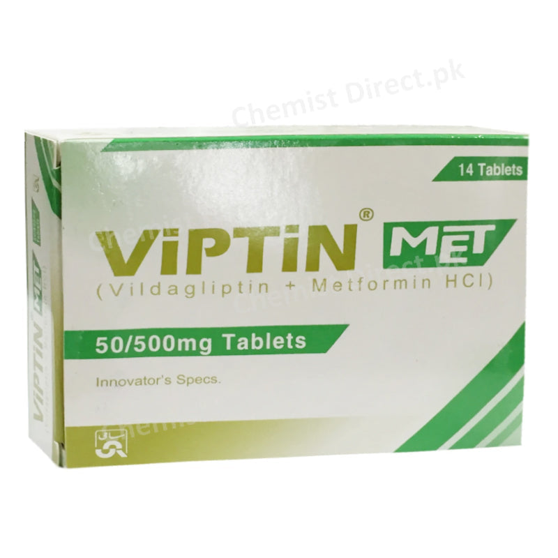 Viptin Met 50/500mg Tablet Vildagliptin + Metformin HCl Oral Hypoglycemic Sami Pharma