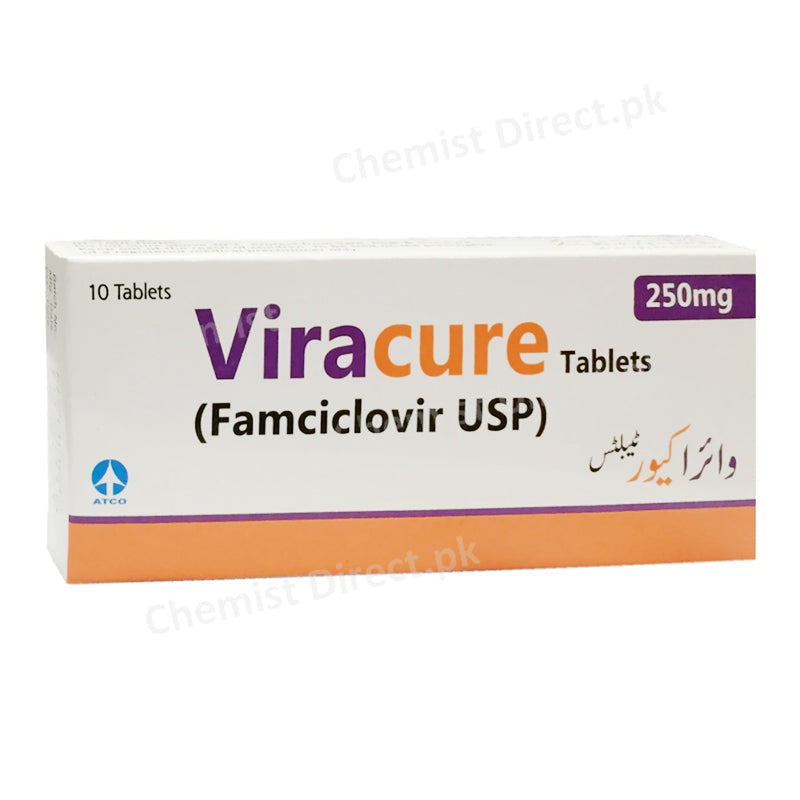 Viracure 250mg Tablet Famciclovir Anti-Viral Atco Laboratories