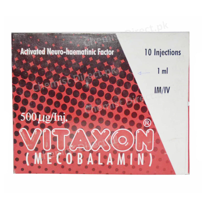 vitaxon 1ml Injection Mecobalamin 500ug Vitamin B12 CCL Pharma