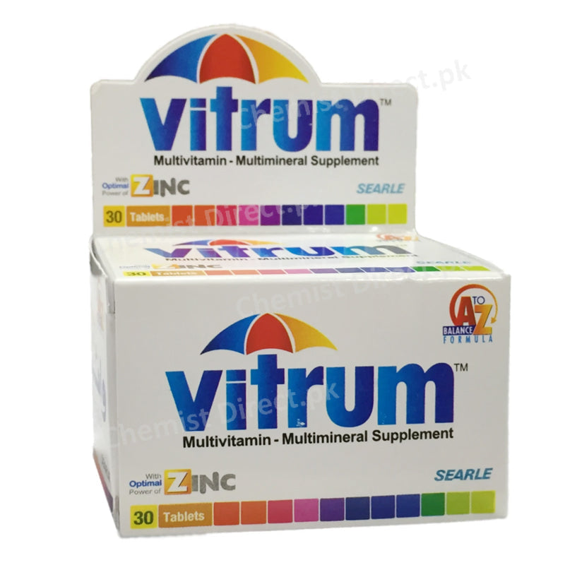 Vitrum Tablet Multivitamin-Multimineral Supplement Searle Pakistan