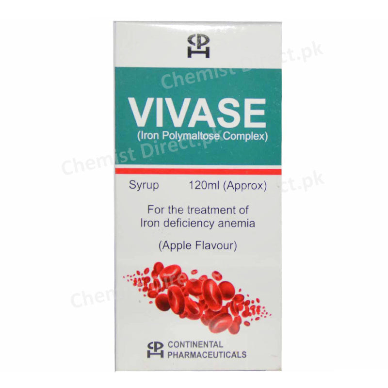 Vivase Syrup 120ml Iron Polymaltose Complex Anti-Anemic Continental Pharmaceuticals