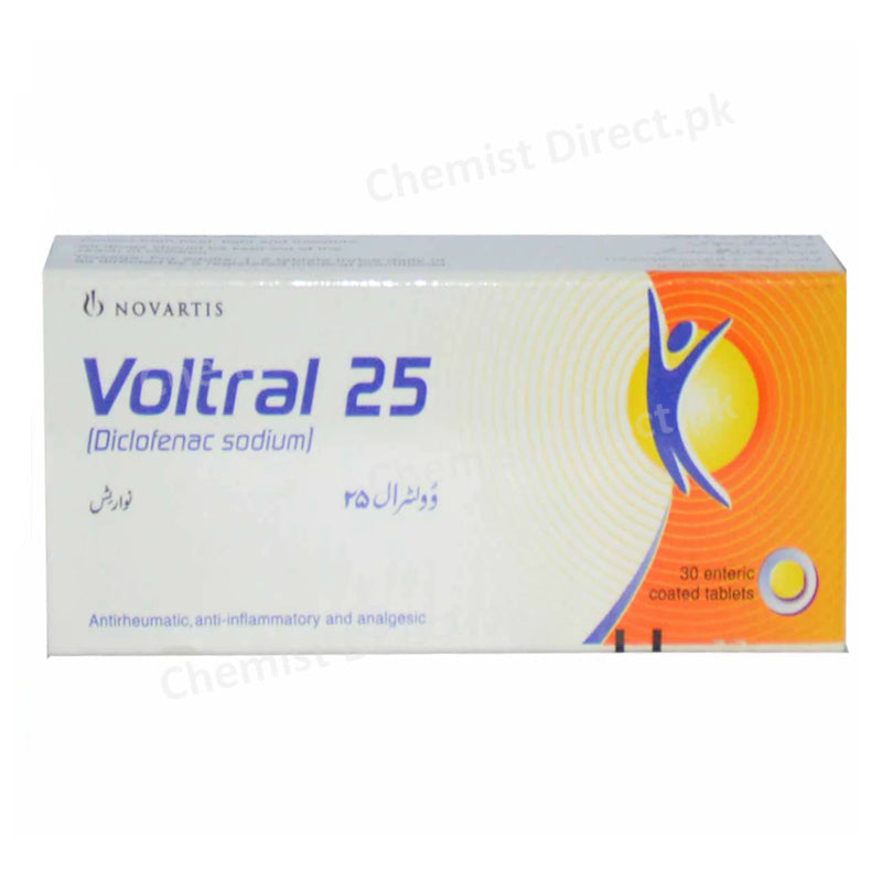Voltral 25mg Tablet Diclofenac Sodium Nsaid Novartis Pharma