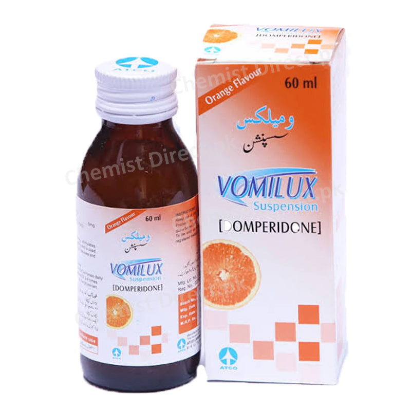 Vomilux Suspension 60ml Atco Laboratories Pvt_ Ltd Gastroprokinetic Domperidone