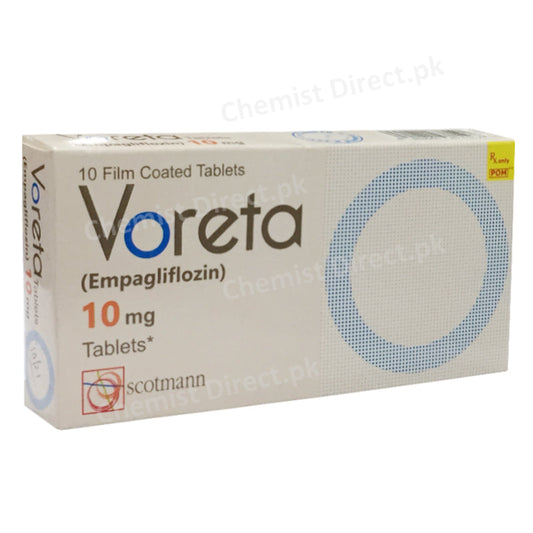 Voreta Tablet 10mg Scotmann Pharmaceuticals Oral Hypoglycemic Empagliflozin