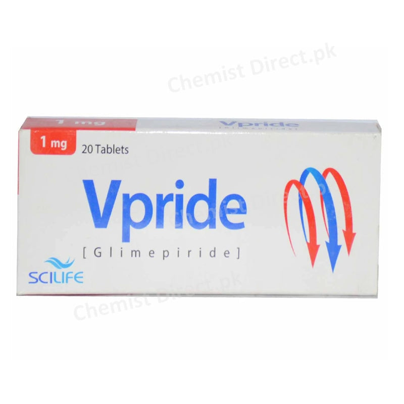 Vpride 1mg Tablet Scilife harma Glimepirid