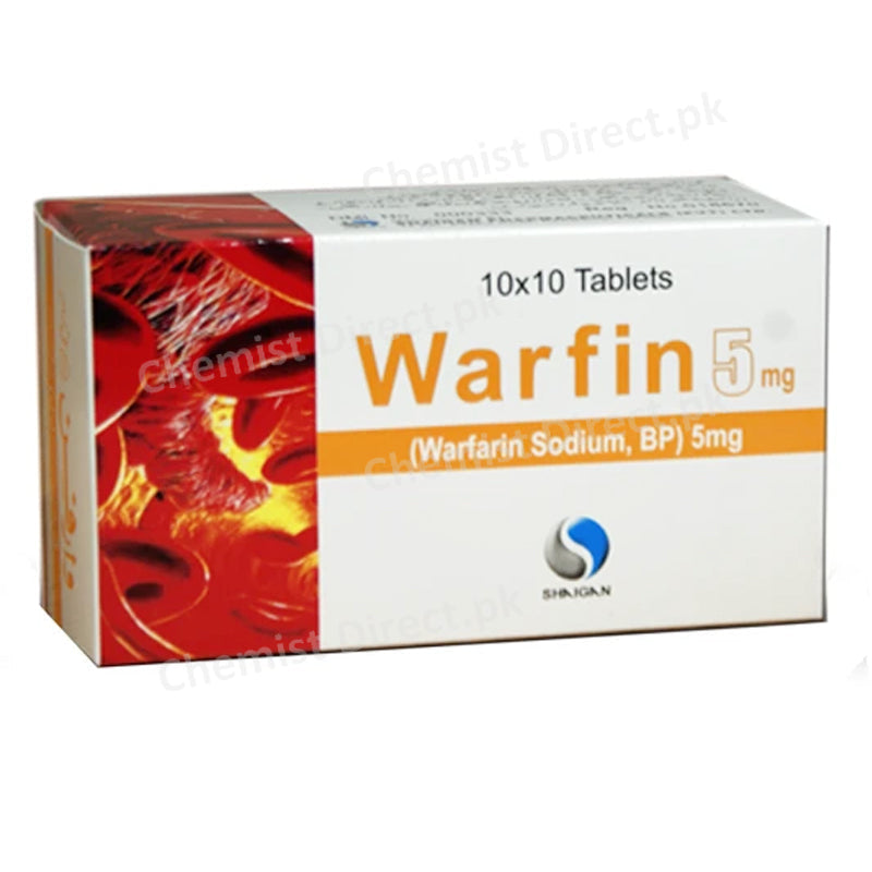 Warfin 5mg Tablet Shaigan Pharmaceuticals Anti Platelet Aggregation Warfarin Sodium