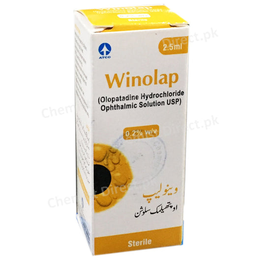    Winolap Ophthalmic Solution 0.2_ 2.5ml Atco Laboratories LTD Anti Histamine Olopatadine Hydrochloride
