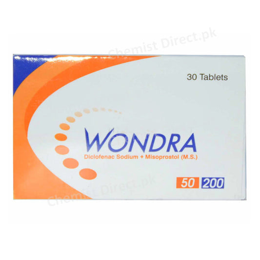 Wondra 50 200mg Tablet Wilshire Laboratories Pvt Ltd NSAID Induced Ulcer NSAID Induced Ulcer