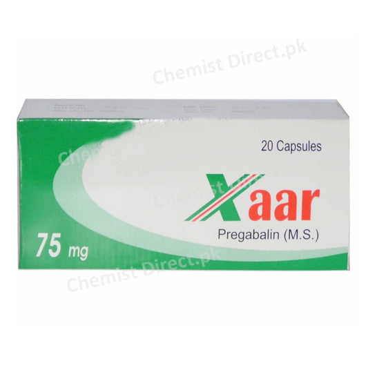 Xaar 75mg Capsule Pregabalin M.S Neuropathic Pain Wilshire Laboratories