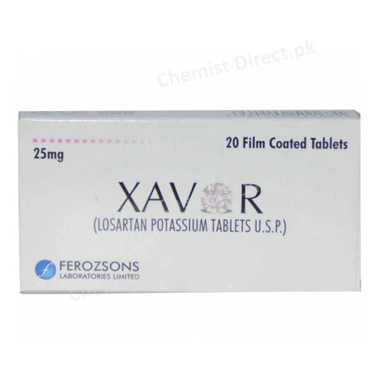 Xavor 25mg Tablet Losartan Potassium Anti-Hypertensive Ferozsons Pharma