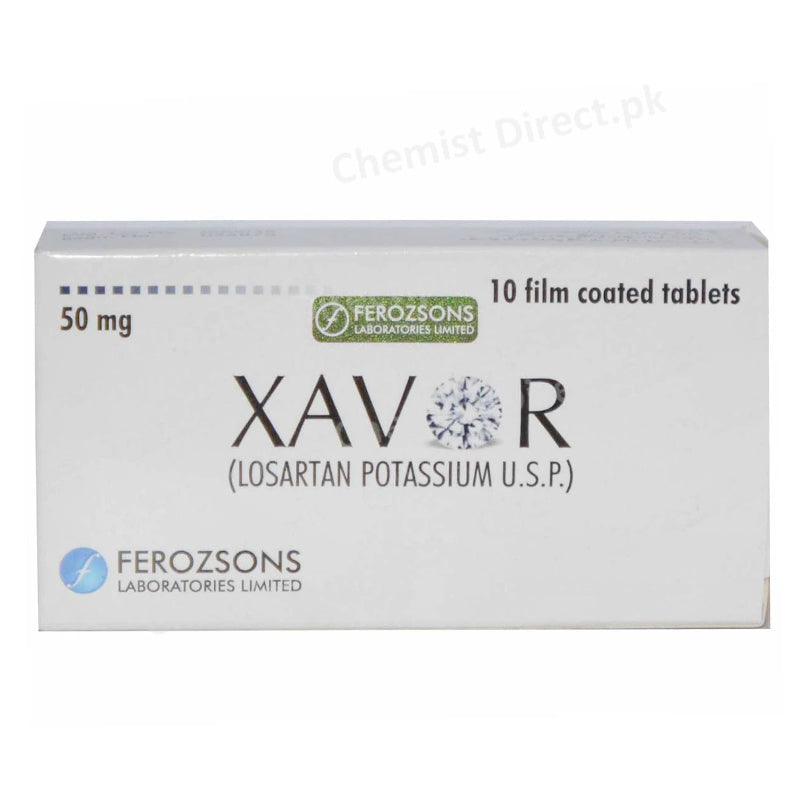 Xavor 50mg Tablet Losartan Potassium Anti-Hypertensive Ferozsons Pharma