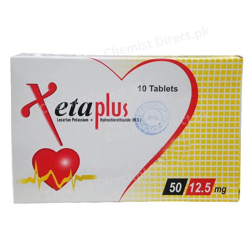 Xetaplus Tablet 50mg/12.5mg Losartan Potassium + Hydrochlorthiazide Anti-Hypertensive Wilshire Laboratories