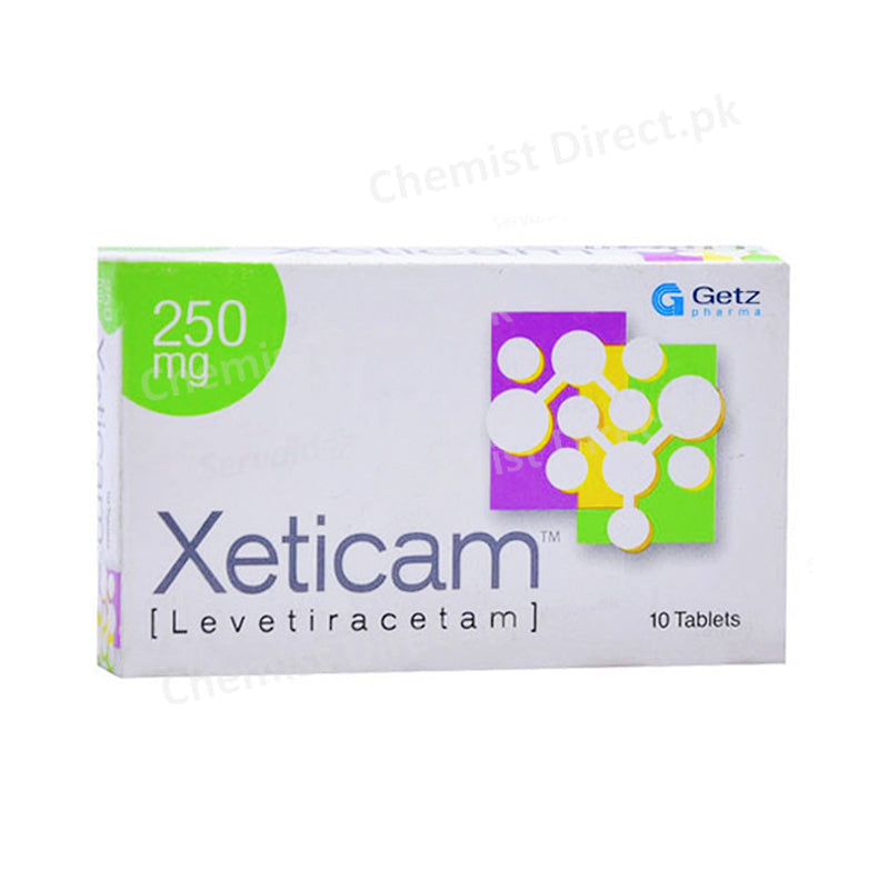 Xeticam 250mg Tablet Levetiracetam Anti-Epileptic Getz Pharma 