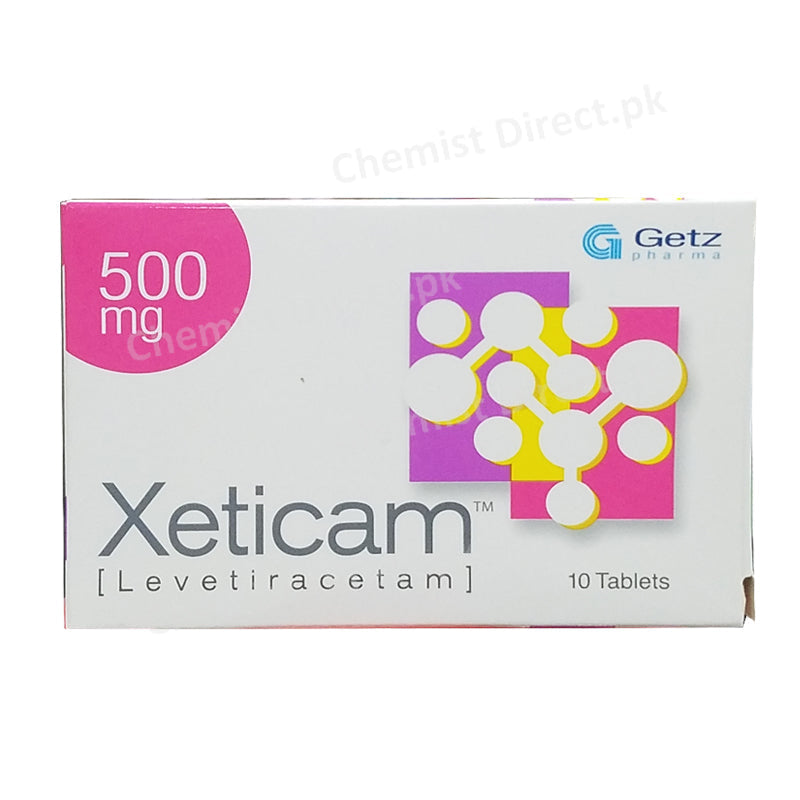 Xeticam 500mg Tablet Levetiracetam Anti-Epileptic GetzPharma