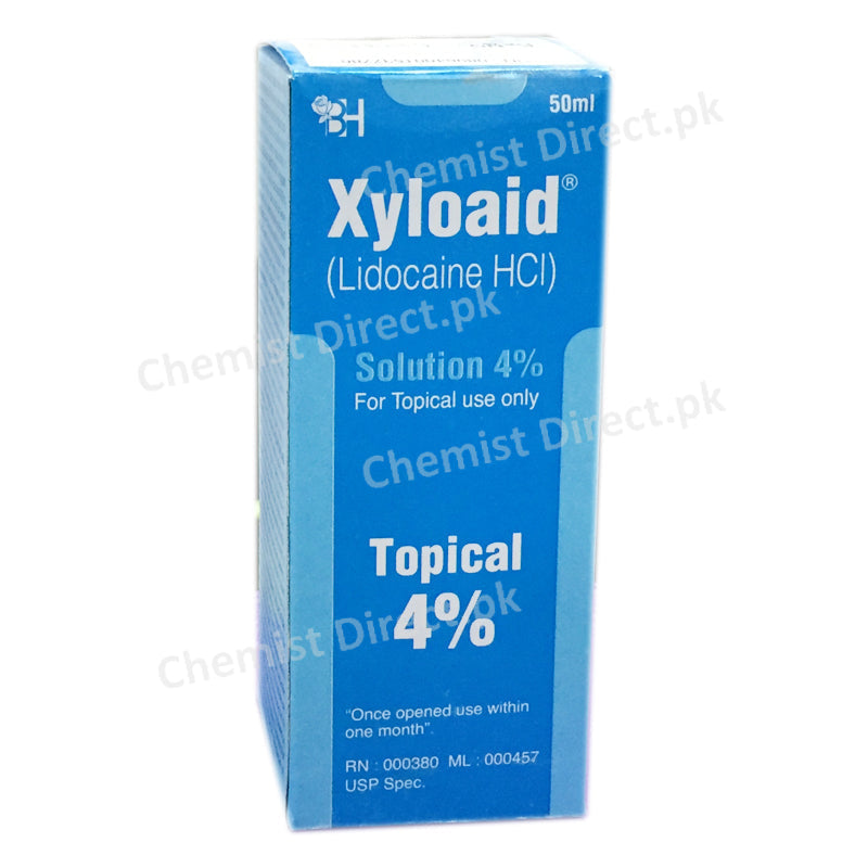 Xyloaid 4_ Solution 50ml Barrett Hodgson Pakistan Pvt Ltd Local Anesthetic Lignocaine Hcl 4