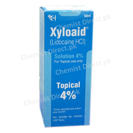 Xyloaid 4_ Solution 50ml Barrett Hodgson Pakistan Pvt Ltd Local Anesthetic Lignocaine Hcl 4