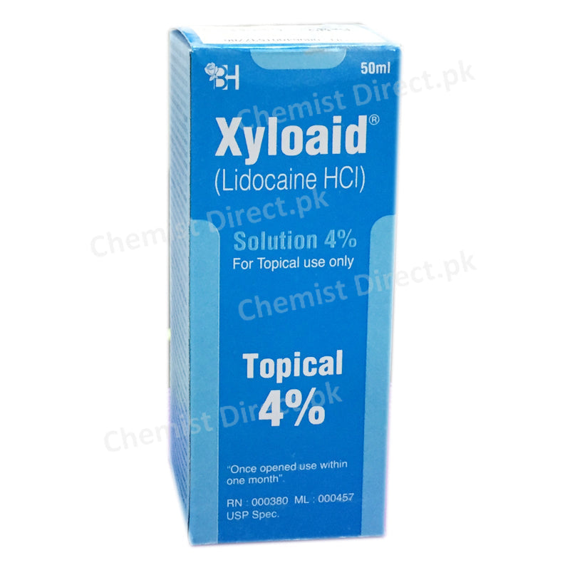 Xyloaid 4_ Solution 50ml Barrett Hodgson Pakistan Pvt Ltd Local Anesthetic Lignocaine Hcl 4