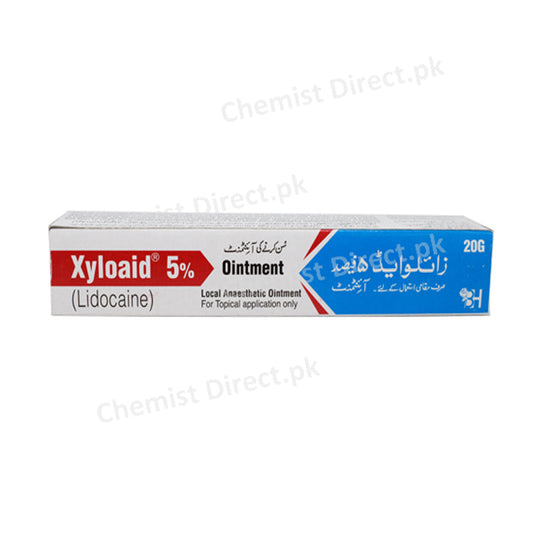 Xyloaid 5% Ointment 20g Lignocaine Local Anesthetic Barrett Hodgson