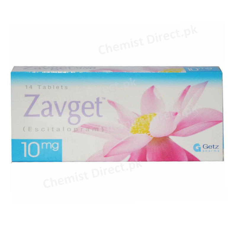     Zavget 10mg Tablet Getz Pharma Pakistan Pvt_ Ltd Anti Depressant Escitalopram