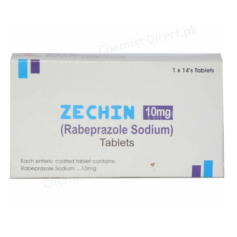 Zechin 10mg Tablet SJ and G Fazal Elahi Anti Ulcerant Rabeprazole Sodium