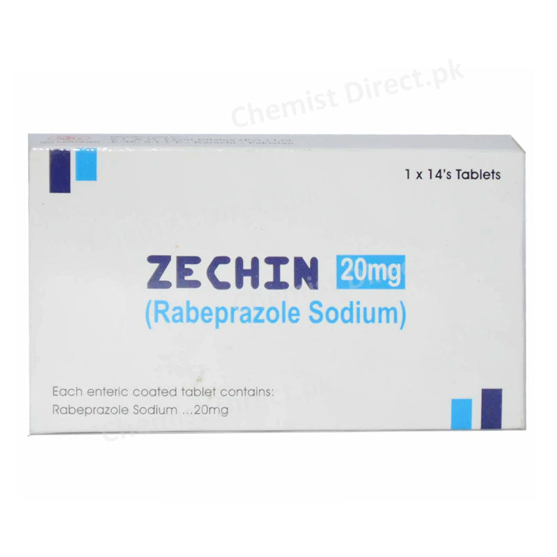 Zechin 20mg Tablet SJ and G Fazal Elahi Anti Ulcerant Rabeprazole Sodium