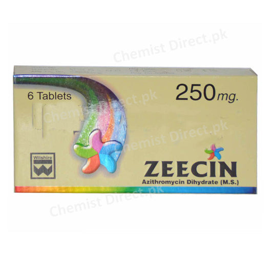 ZEECIN 250mg Tablet Wilshire Laboratories Pvt Ltd Macrolide Anti Bacterial Azithromycin