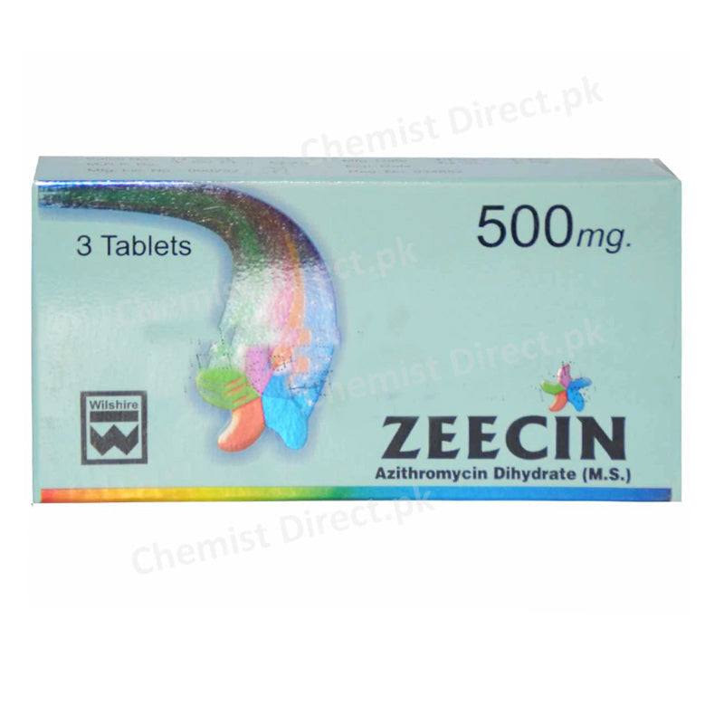 Zeecin 500mg Tablet Tablet Wilshire Laboratories Pvt Ltd Macrolide Anti Bacterial Azithromycin